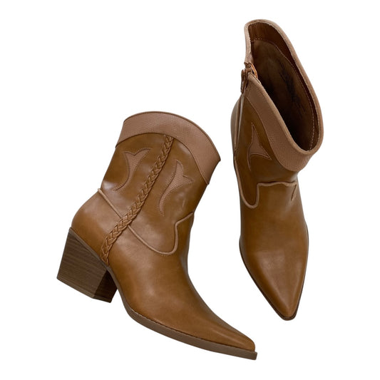 Boots Mid-Calf Heels By Universal Thread In Brown, Size:8