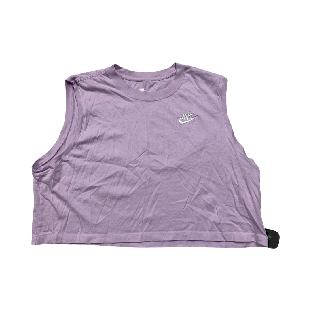 Athletic Tank Top By Nike In Purple, Size:L