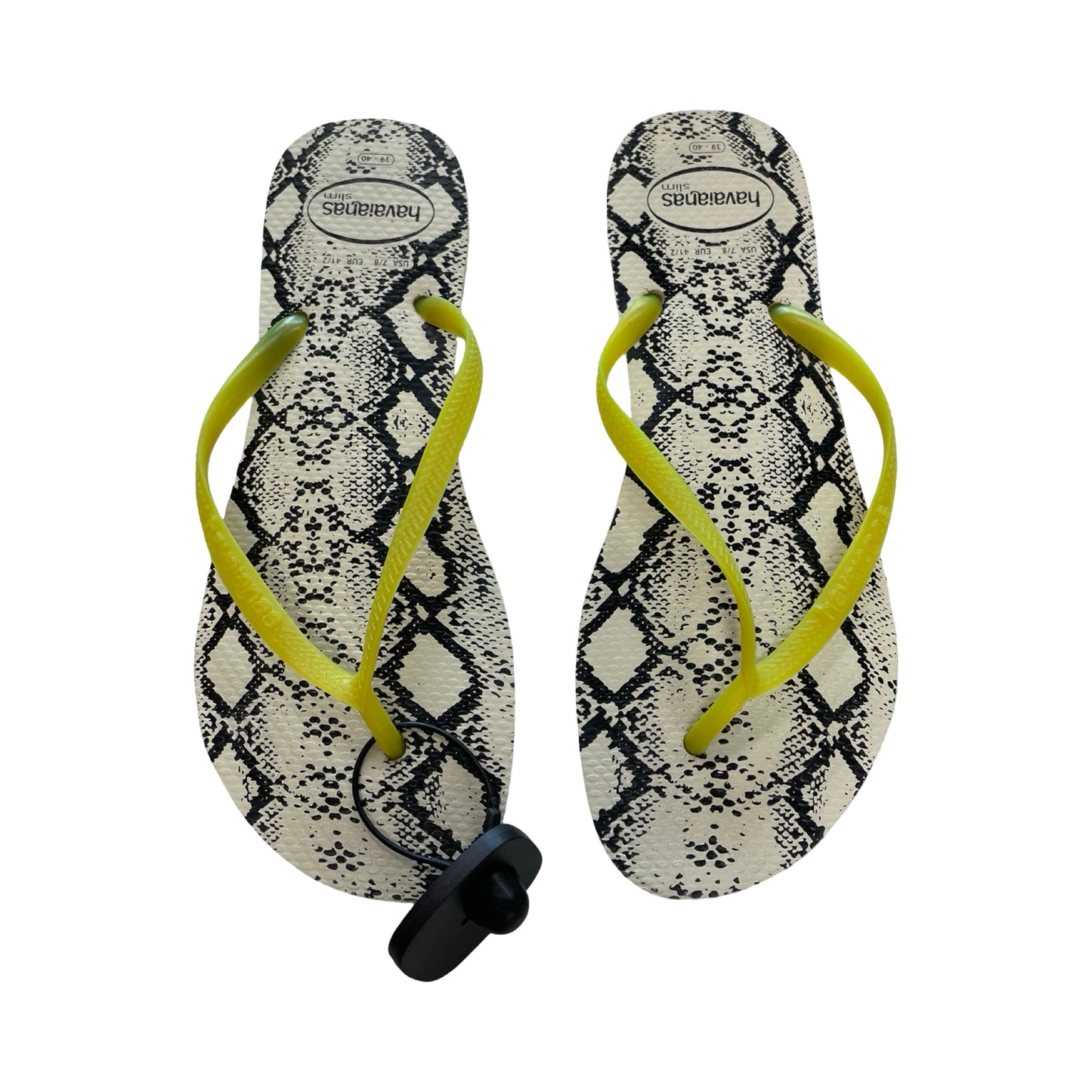 Sandals Flip Flops By Havaianas In Snakeskin Print, Size:8