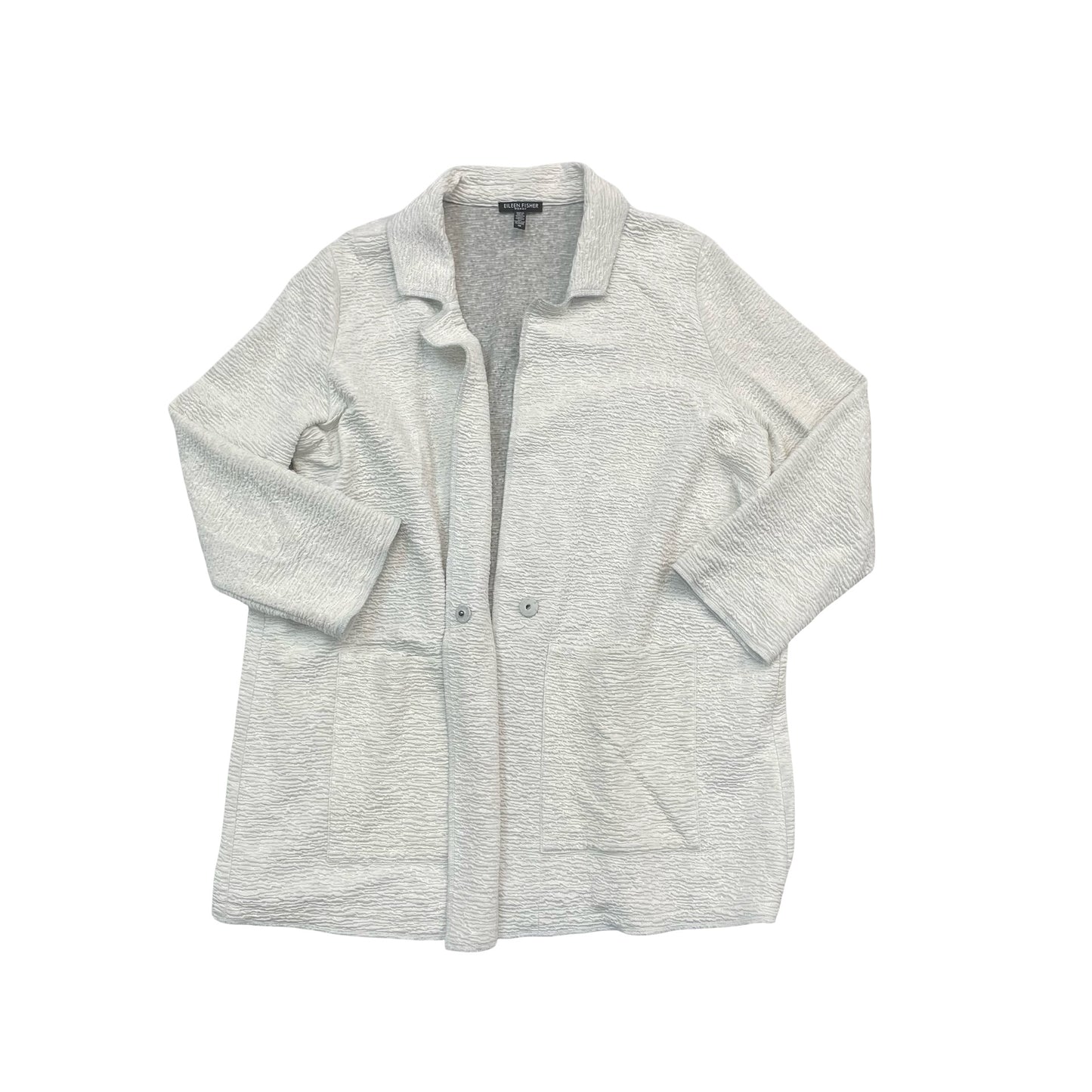 Blazer Designer By Eileen Fisher In Grey, Size:1X