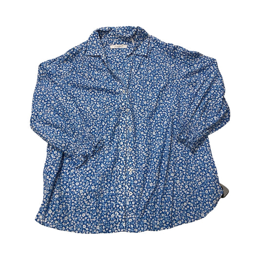 Top Ls By Foxcroft In Blue & White, Size:16