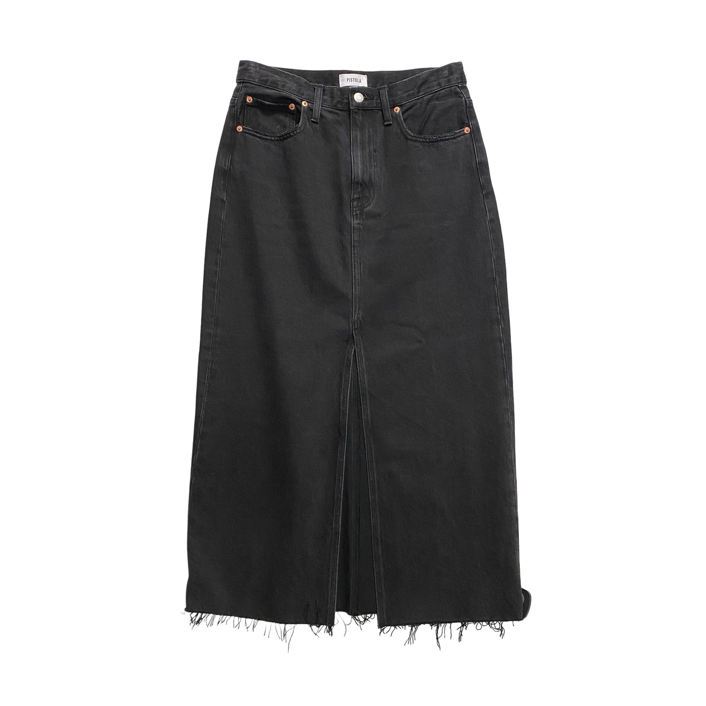 Skirt Maxi By Pistola In Black Denim, Size:8