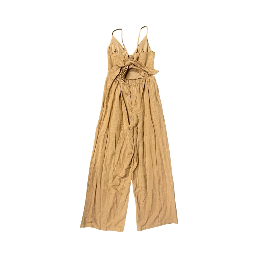Jumpsuit By Japna In Tan, Size:L