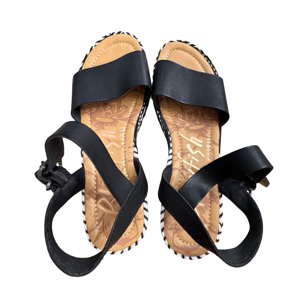 Sandals Heels Platform By Blowfish In Black & White, Size:8
