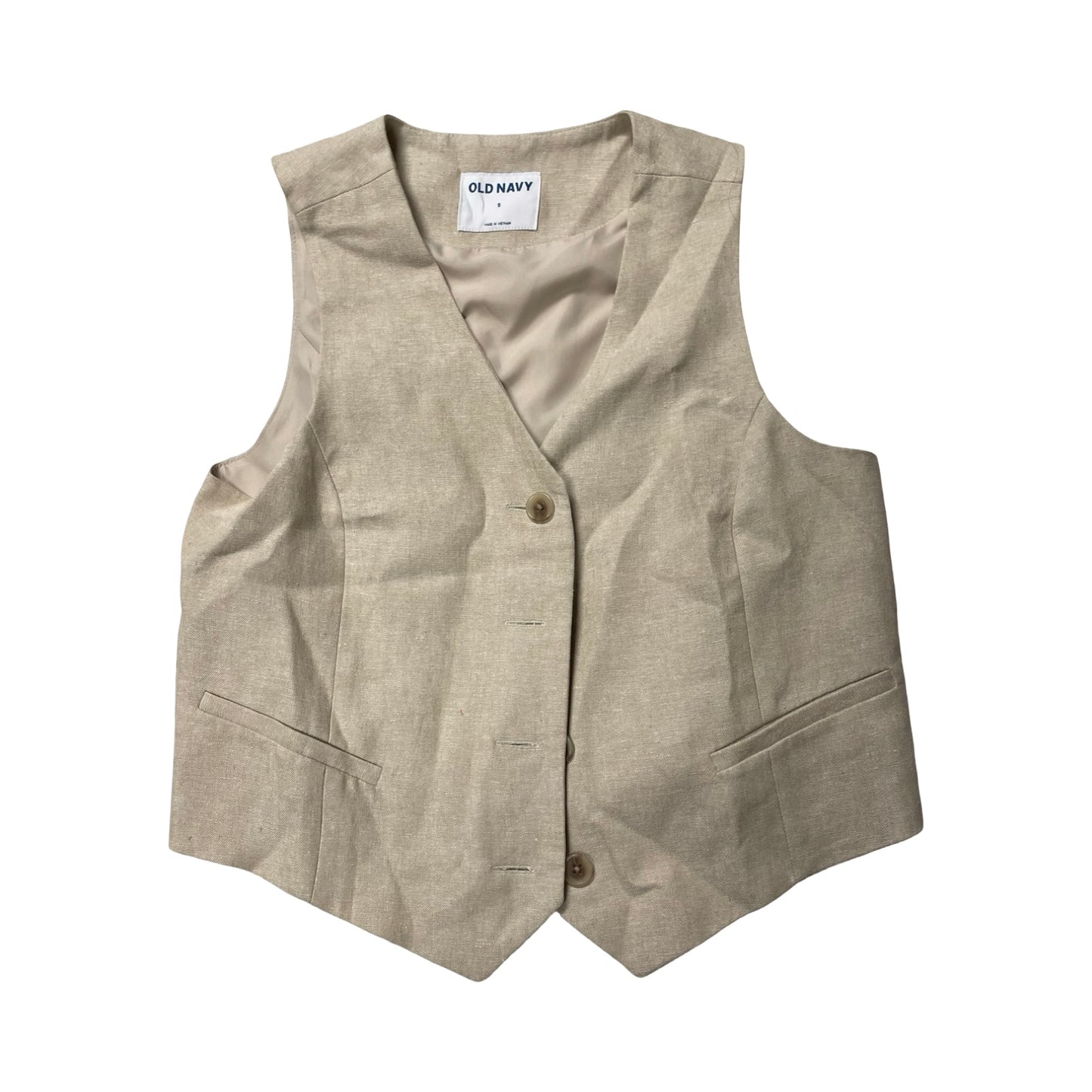 Top Sleeveless By Old Navy In Tan, Size:S