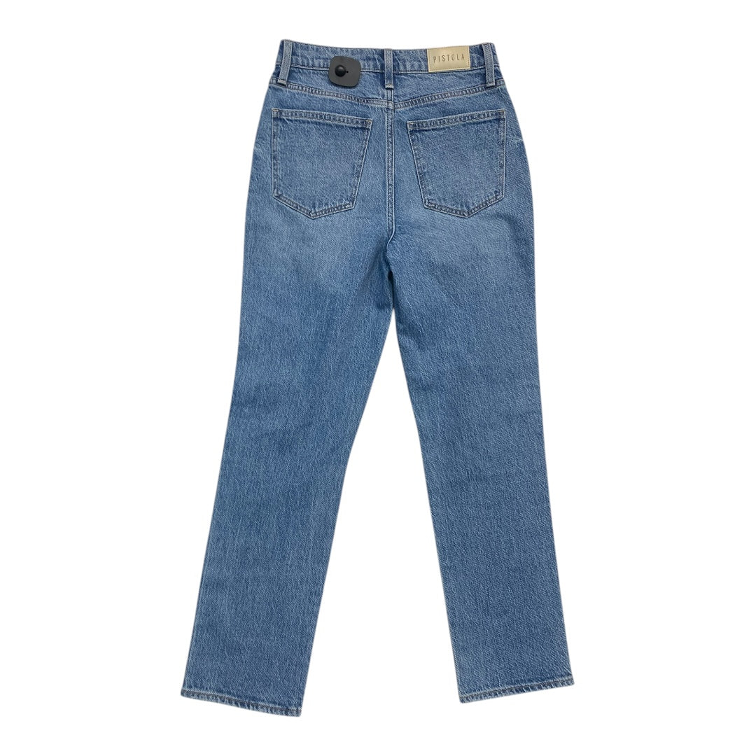 Jeans Straight By Pistola In Blue Denim, Size:2