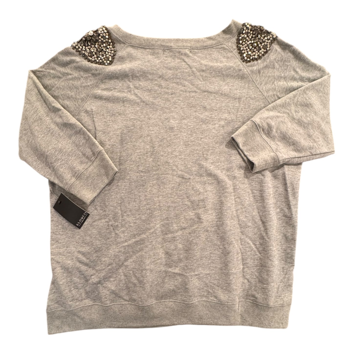 Sweatshirt Crewneck By Eloquii In Grey, Size:18