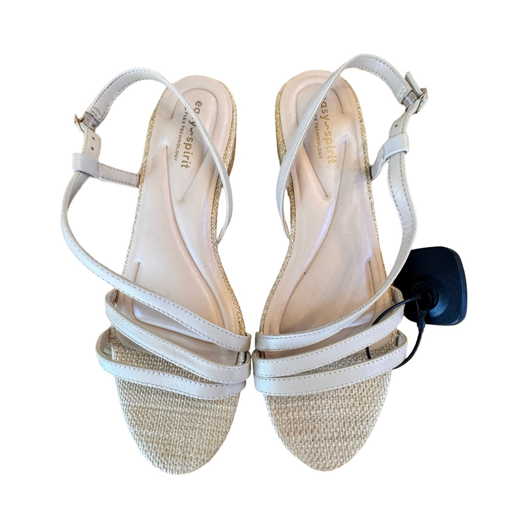 Sandals Heels Block By Easy Spirit In Tan, Size:8.5