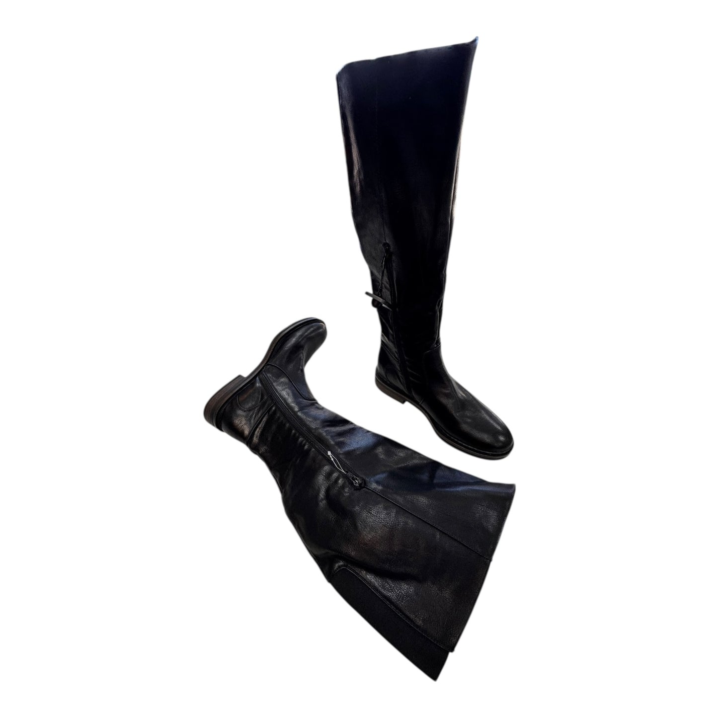 Boots Knee Flats By Bare Traps In Black, Size:9.5