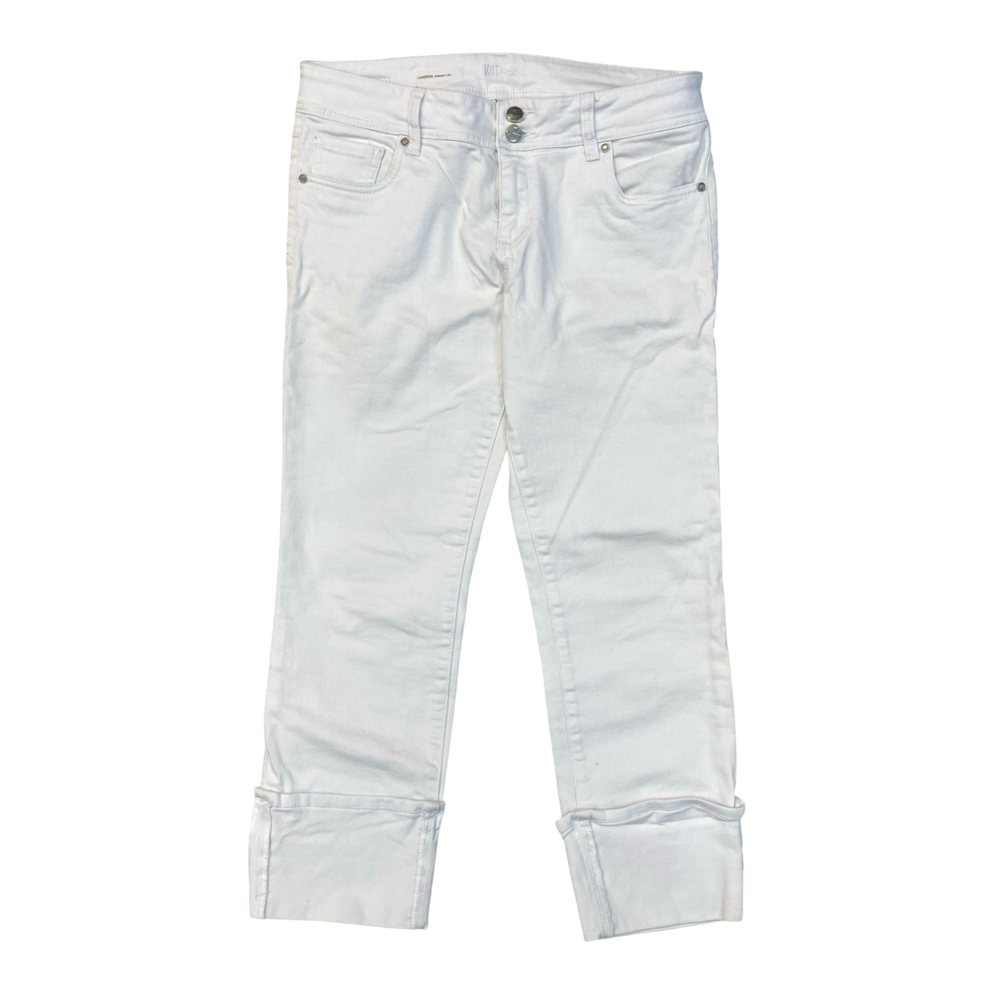 Jeans Cropped By Kut In White, Size:8