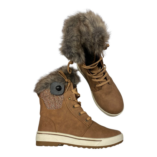 Boots Snow By  Cmc In Tan, Size:7