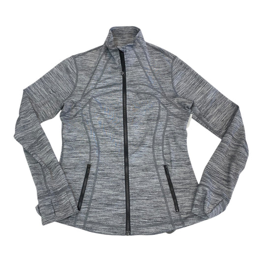 Athletic Jacket By Lululemon In Black & Grey, Size:10