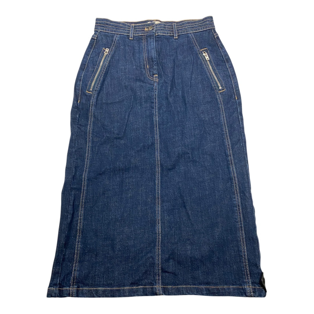 Skirt Midi By Pilcro In Blue Denim, Size:4