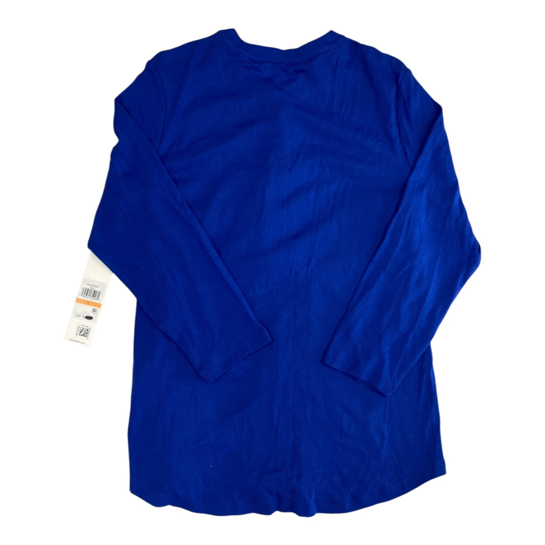 Top Ls By Calvin Klein In Blue, Size:S