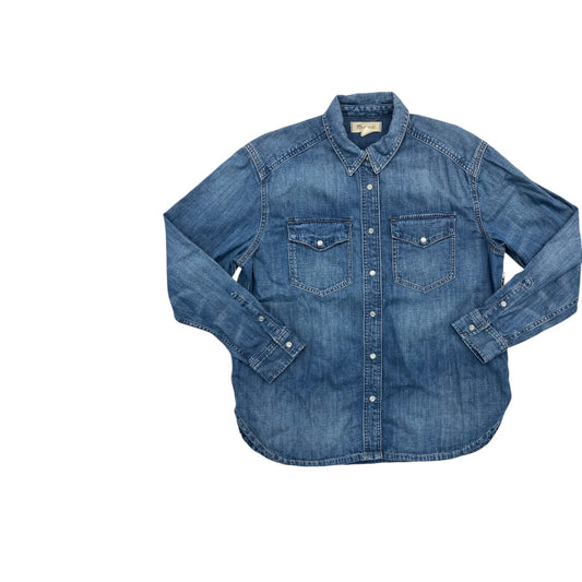 Top Ls By Madewell In Blue Denim, Size:M
