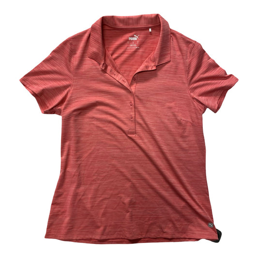 Athletic Top Ss By Puma In Pink, Size:L