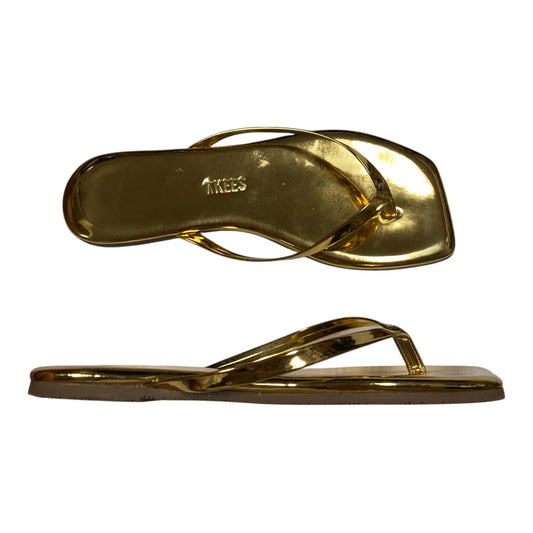 Sandals Flats By Cmc In Gold, Size:5