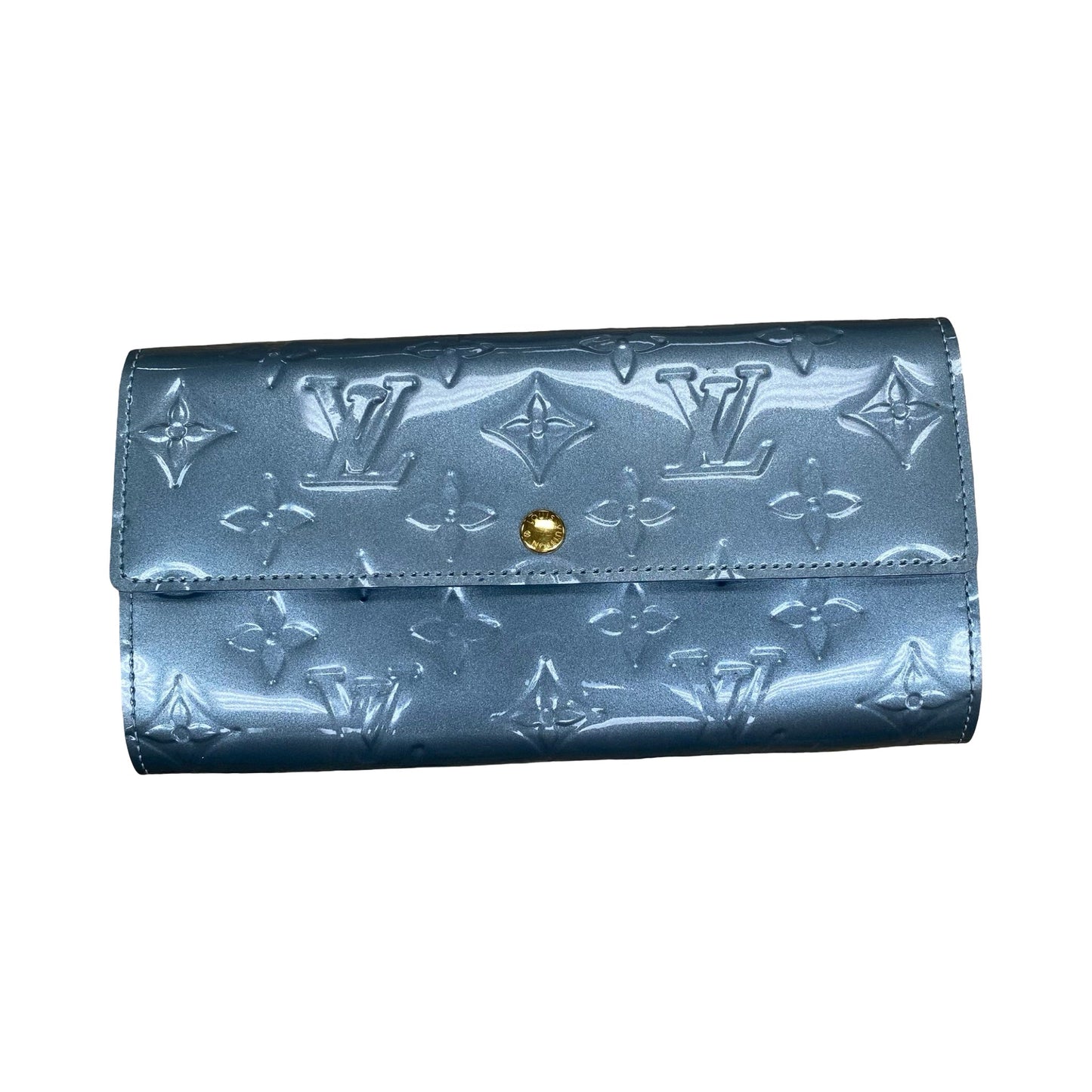 Wallet Luxury Designer By Louis Vuitton In Blue, Size:Large