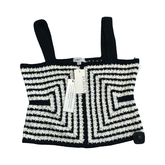 Top Sleeveless By Evereve In Black & White, Size:S
