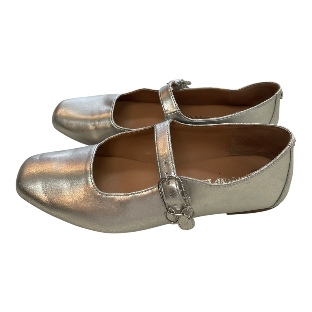 Shoes Flats By Sam And Libby In Silver, Size:10