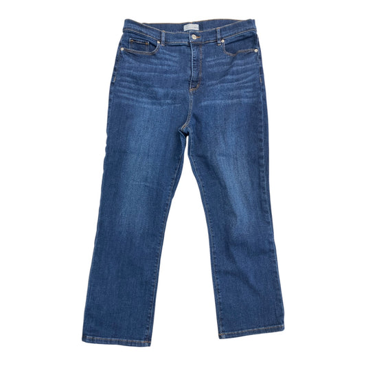 Jeans Straight By Loft In Blue Denim, Size:14