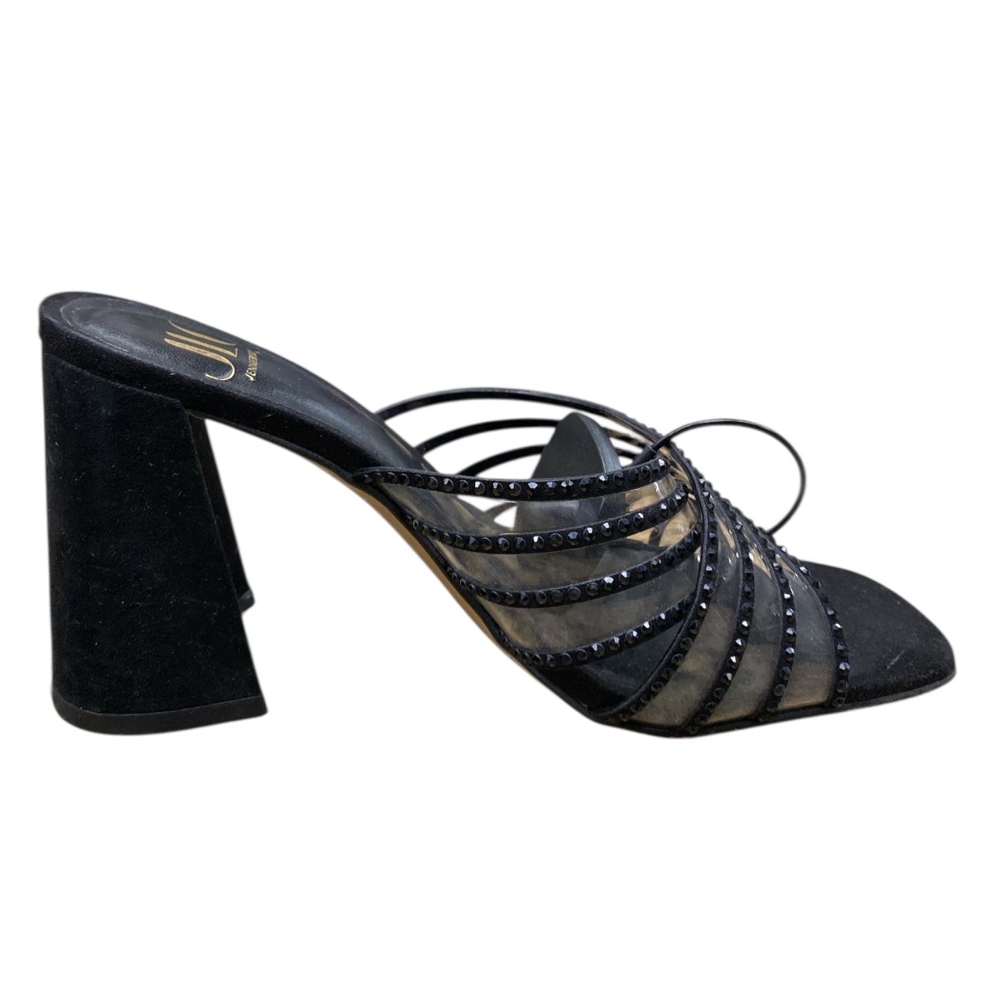 Sandals Heels Block By JLO In Black, Size:6