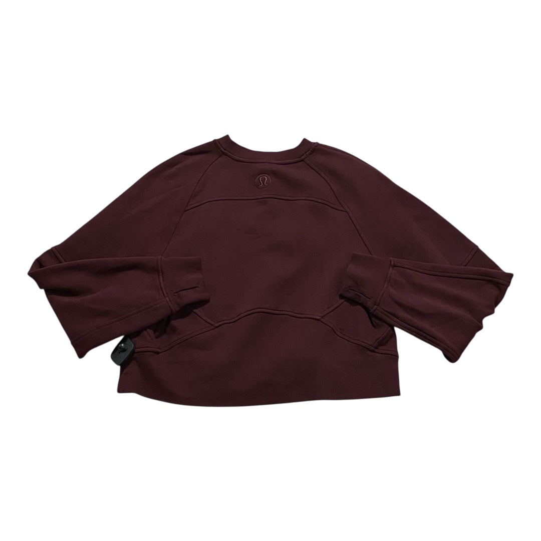 Athletic Sweatshirt Crewneck By Lululemon In Maroon, Size:Xs