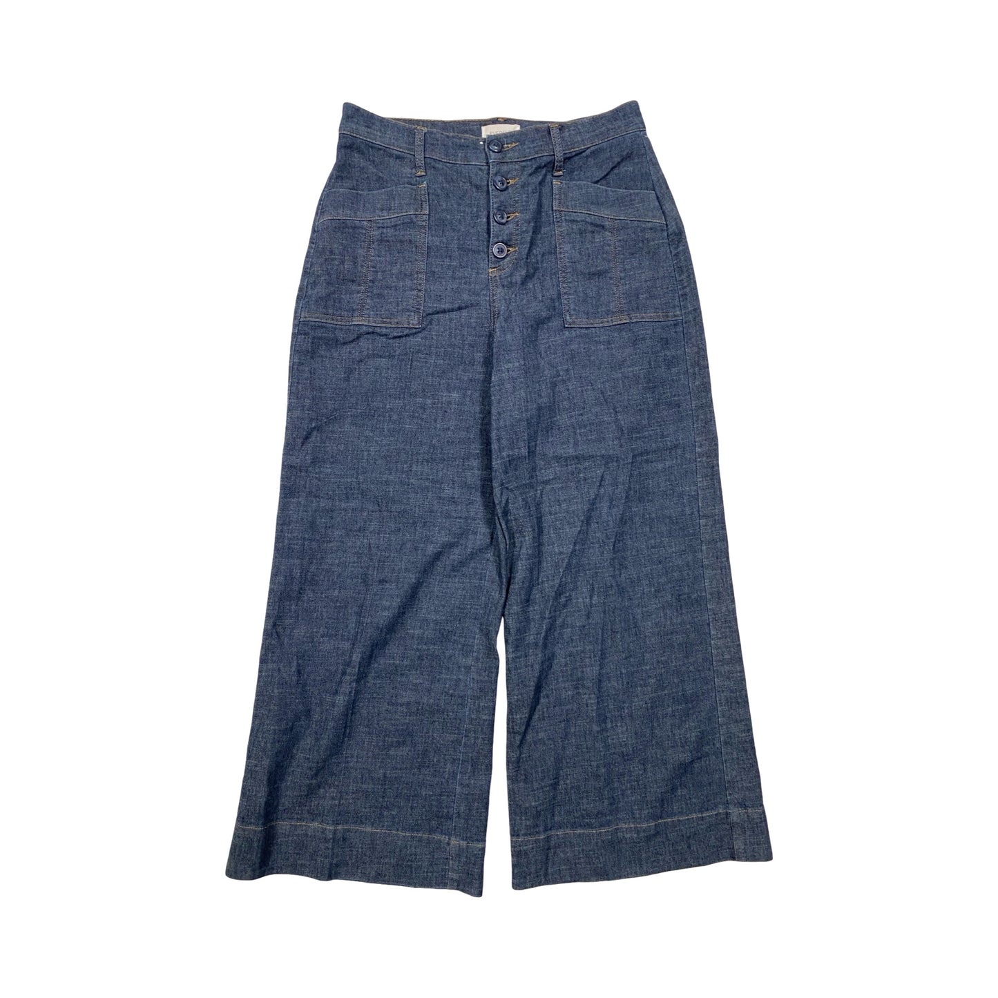 Jeans Wide Leg By Evereve In Blue Denim, Size:8