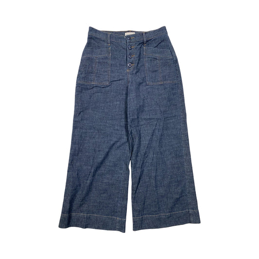 Jeans Wide Leg By Evereve In Blue Denim, Size:8