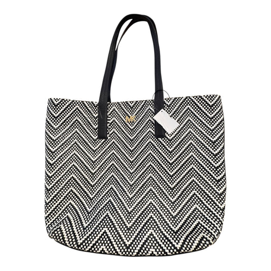Handbag Designer By Michael Kors In Navy & White, Size:Large