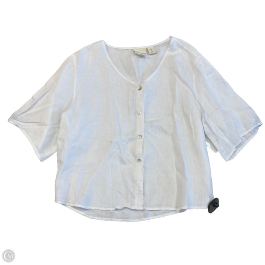 Top Short Sleeve By Cynthia Rowley In White, Size: L
