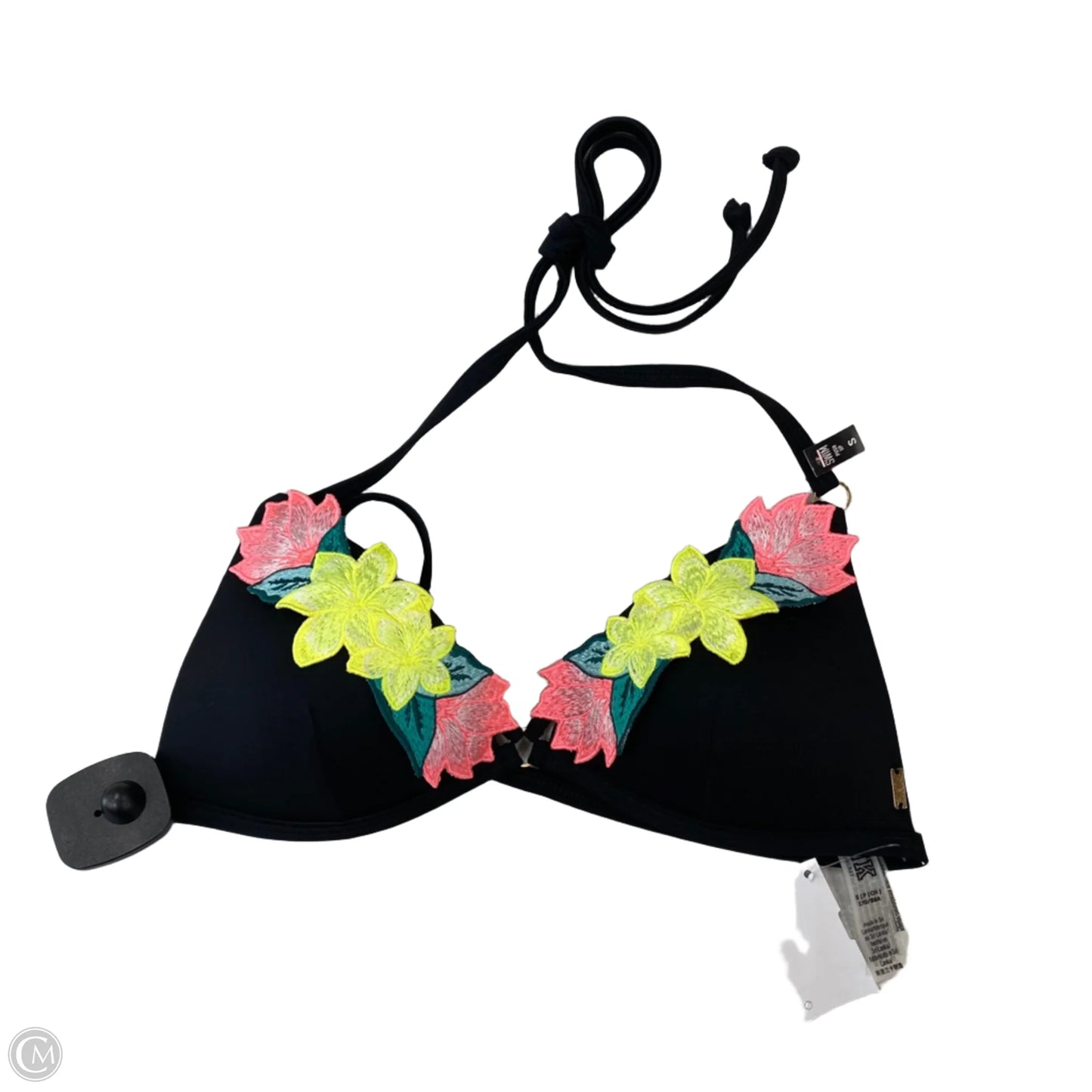 Swimsuit Top By Pink In Black, Size: S