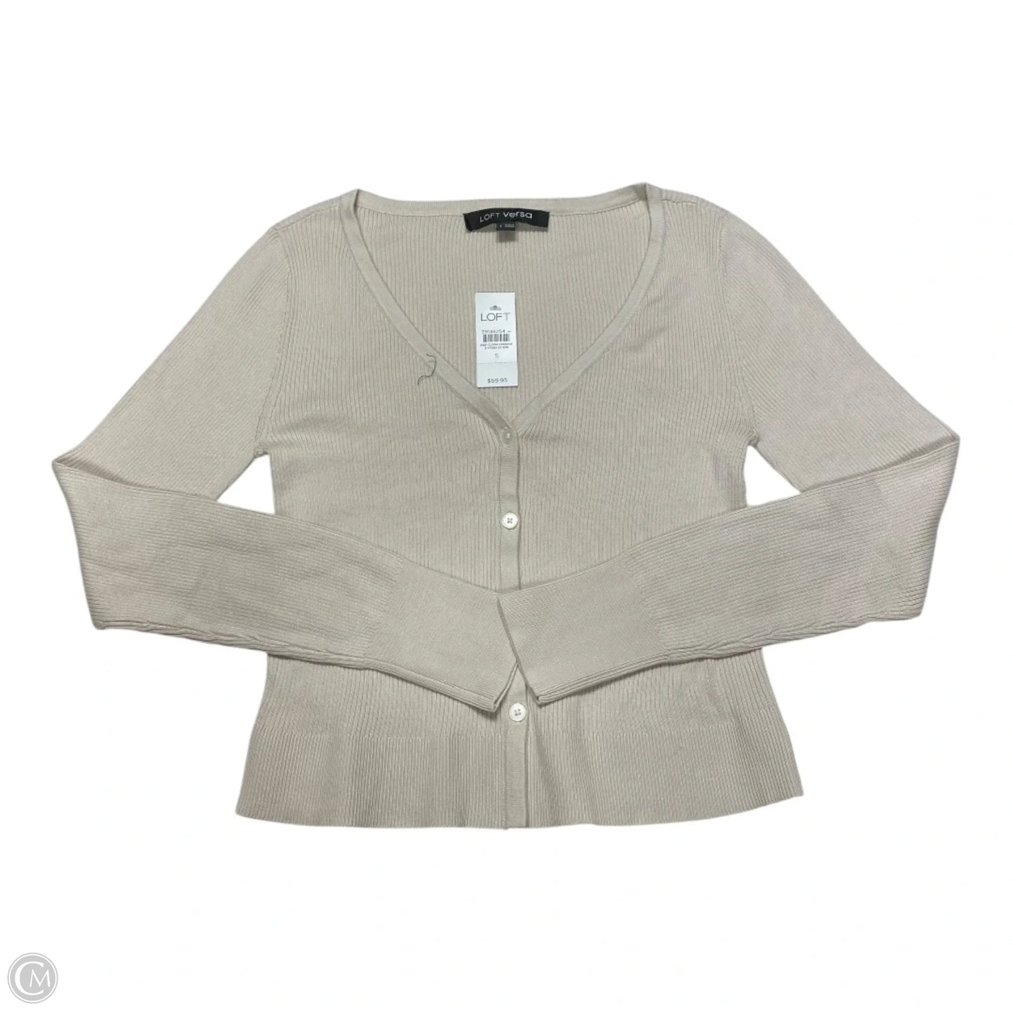 Top Long Sleeve By Loft In Tan, Size: S
