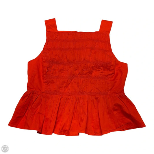 Top Sleeveless By J. Crew In Red, Size: 10