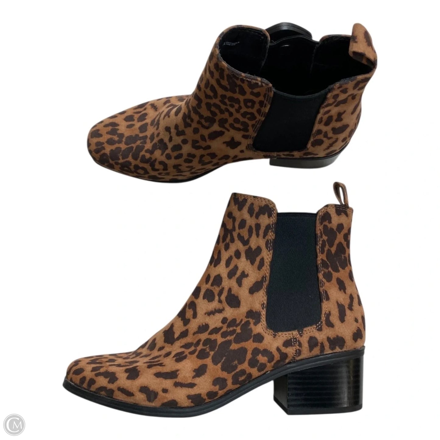 Boots Ankle Heels By A New Day In Animal Print, Size: 8