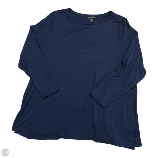 Top Long Sleeve Basic By Eileen Fisher In Navy, Size: 3x