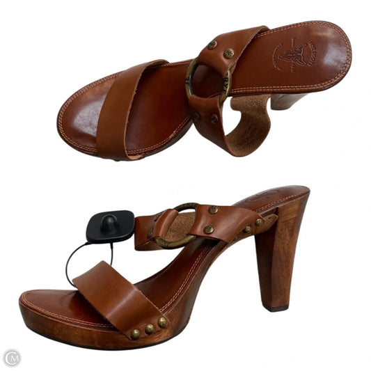 Sandals Designer By Frye In Brown, Size: 8