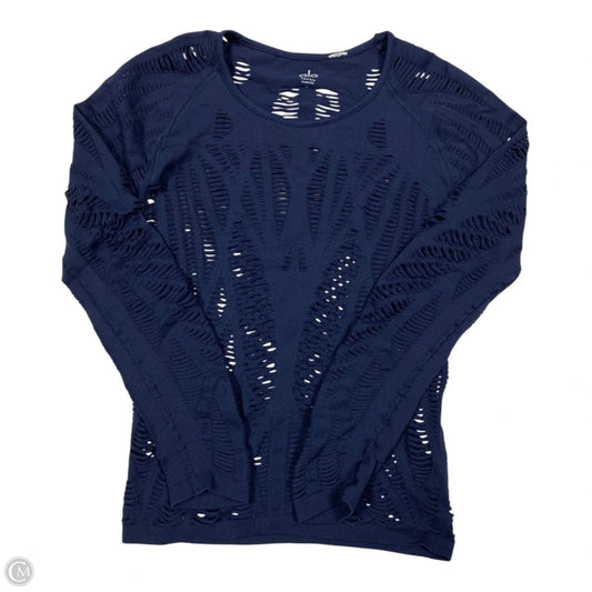 Top Long Sleeve Designer By Alo In Navy, Size: M