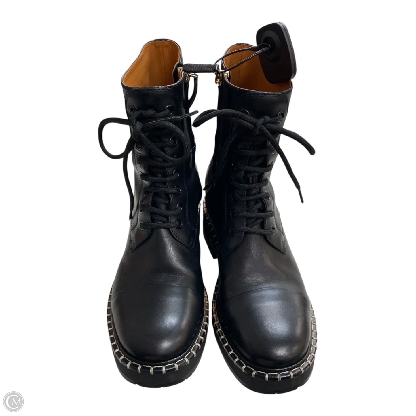 Boots Luxury Designer By Chloe In Black, Size: 6.5