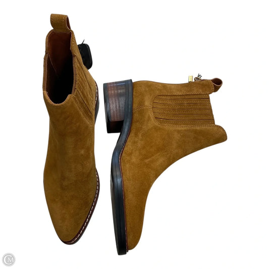 Boots Designer By Coach In Tan, Size: 5.5