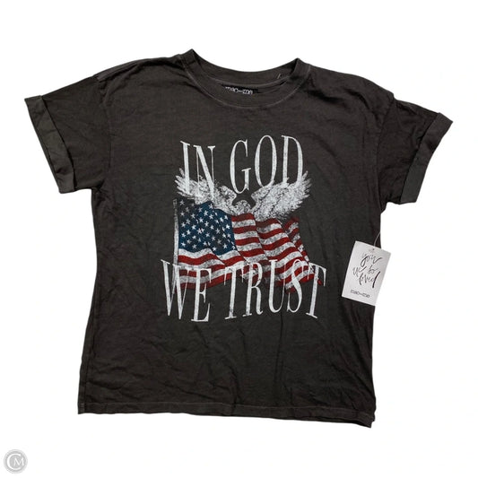 Top Short Sleeve Basic By MAC AND ME In Grey, Size: Xs