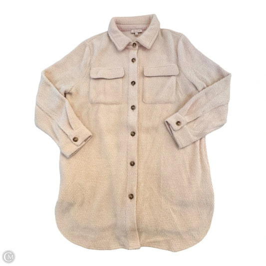 Jacket Shirt By Skies Are Blue In Pink, Size: L