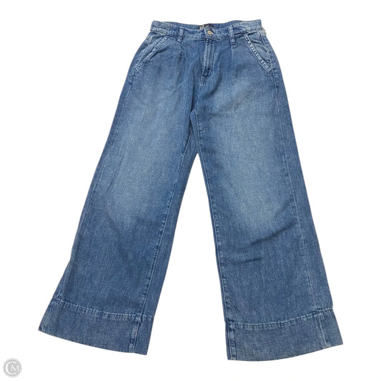 Jeans Wide Leg By Gap In Blue Denim, Size: 4