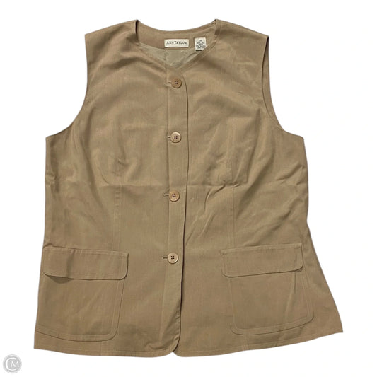 Vest Other By Ann Taylor In Tan, Size: 14