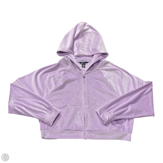 Sweatshirt Hoodie By Victorias Secret In Purple, Size: L
