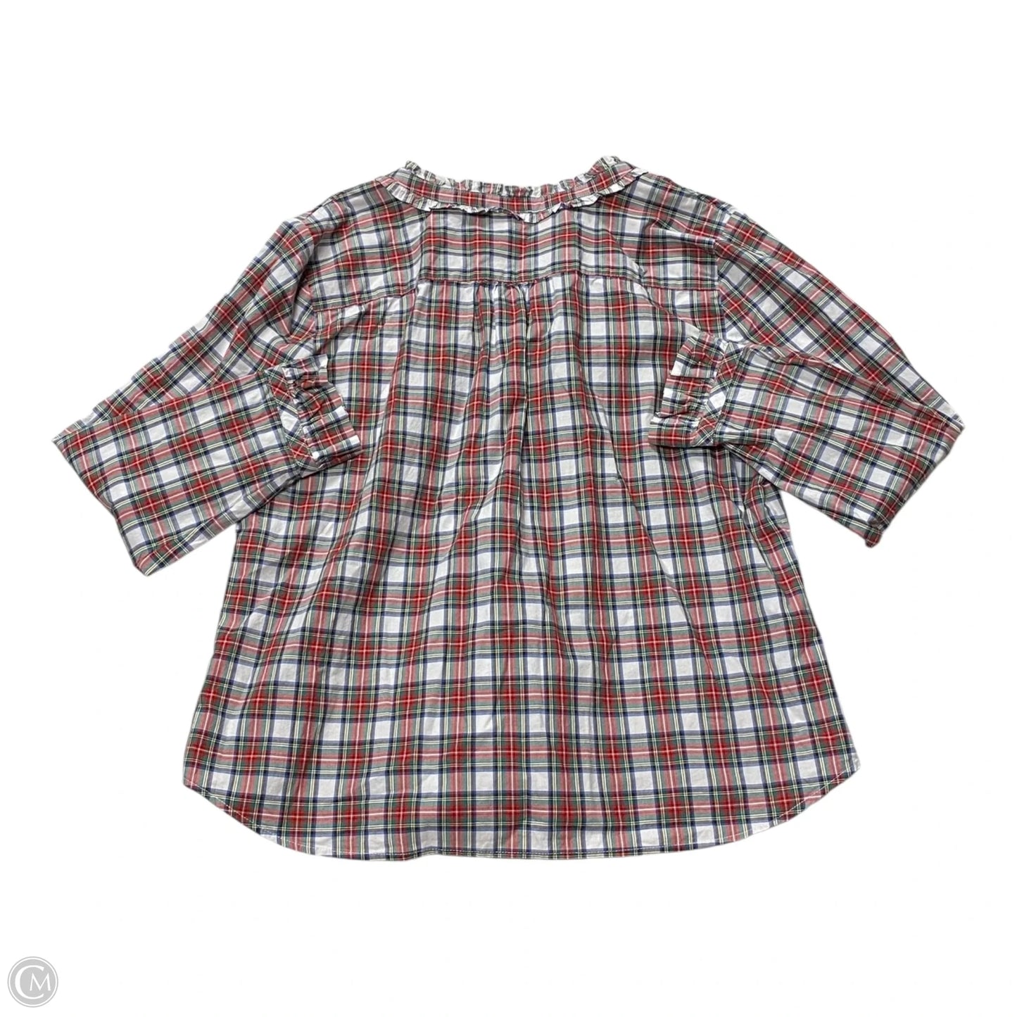 Top Long Sleeve By Talbots In Plaid Pattern, Size: Xlp