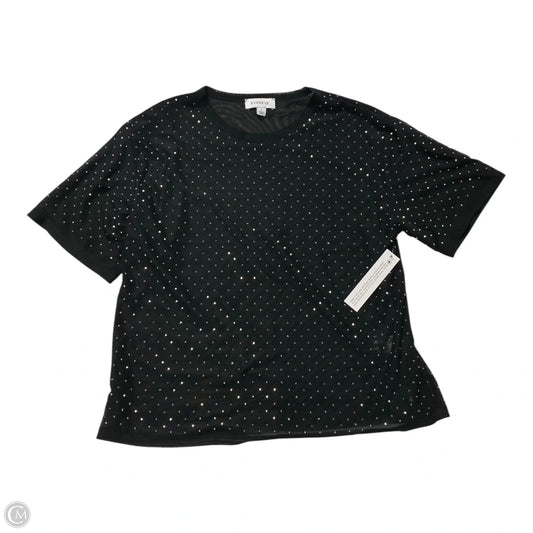 Top Short Sleeve By Evereve In Black, Size: S