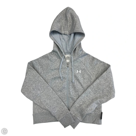 Athletic Sweatshirt Hoodie By Under Armour In Grey, Size: S
