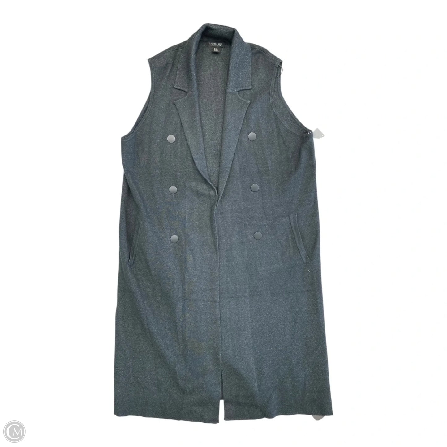 Sweater Cardigan By Rachel Zoe In Grey, Size: 2x