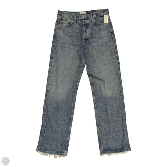 Jeans Wide Leg By Agolde In Blue Denim, Size: 4